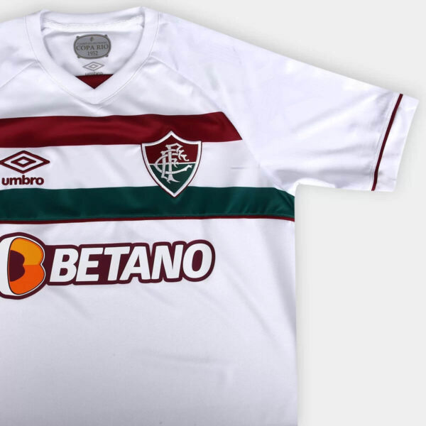 Camisa Fluminense II 23/24  Torcedor Masculina - Branco+Vinho - Imagem 4