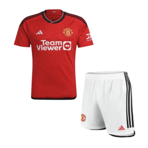 Conjunto Infantil Manchester United – Camisa + Shorts