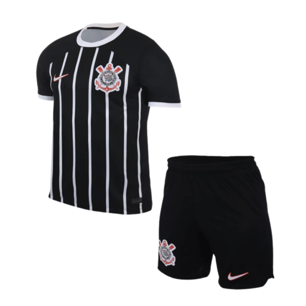 Kit Infantil Camisa de Time Corinthians Preto 22/23