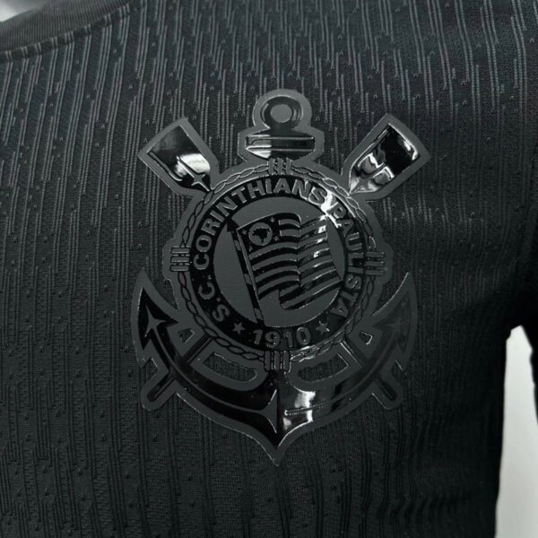 Camisa Corinthians Masculina All Black 2024/25 Modelo Jogador - Imagem 2