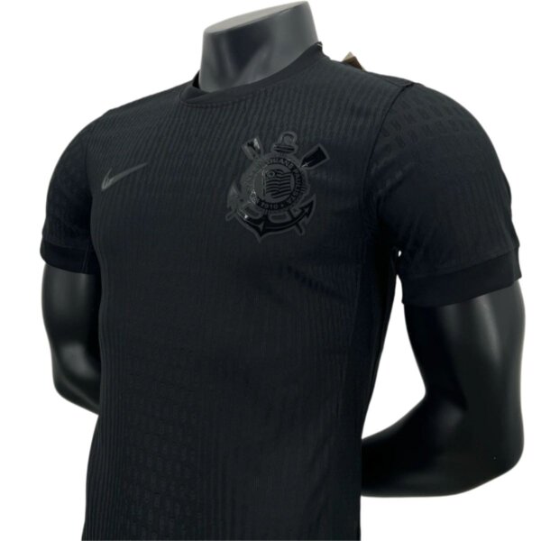 Camisa Corinthians Masculina All Black 2024/25 Modelo Jogador - Imagem 6