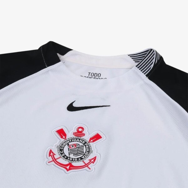 Camisa Corinthians I 2025/26 Feminina - Branco+Preto - Imagem 3
