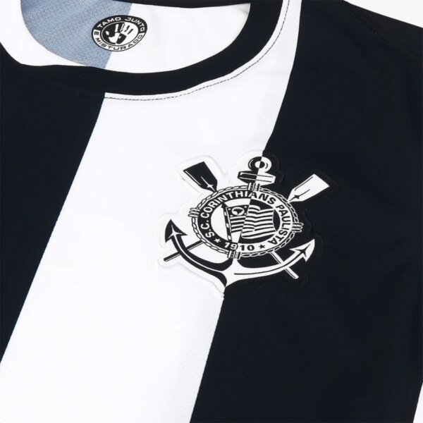 Camisa Corinthians III 24/25 Torcedor Masculina - Branco+Preto - Imagem 3