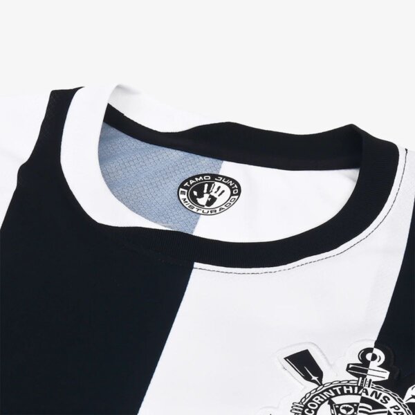 Camisa Corinthians III 24/25 Torcedor Masculina - Branco+Preto - Imagem 4