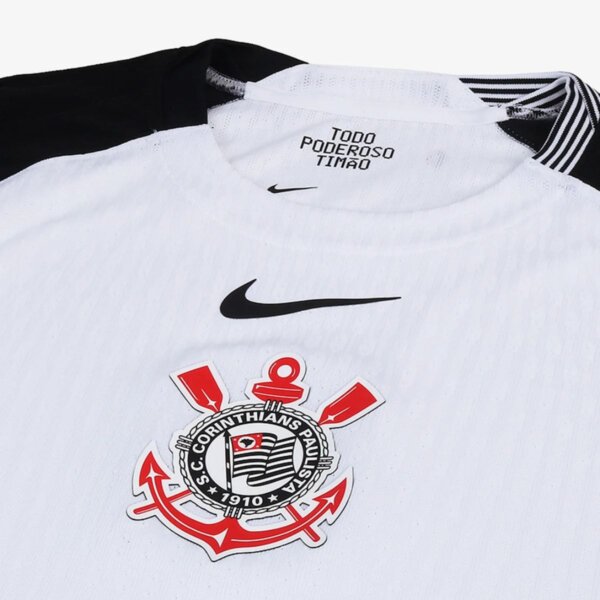 Camisa Corinthians Masculina Branca I 2025/26 Modelo Jogador - Imagem 4