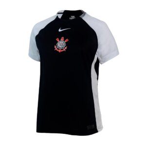 Camisa Corinthians II 2025 Feminina - Preta e Branca