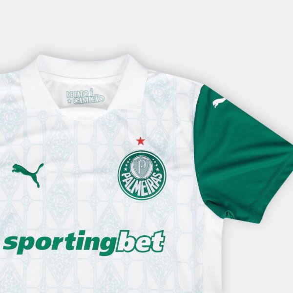 Camisa Palmeiras Polo II 25/26 Torcedor Masculina - Branca - Imagem 3